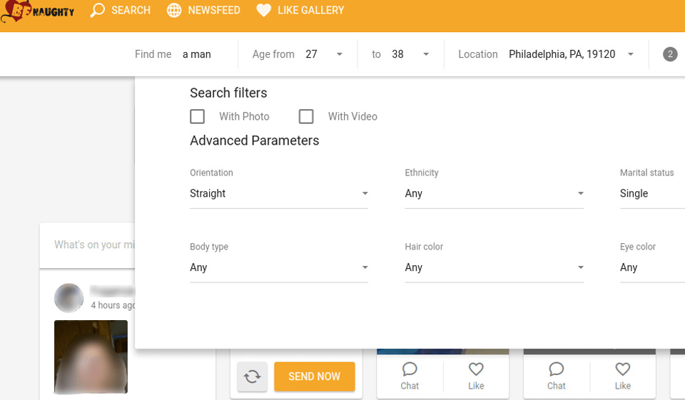Efficient Partner Search of BeNaughty