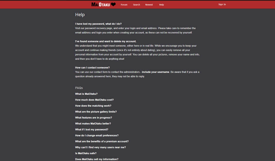 Možnosti vyhledávání a filtry na MaiOtaku