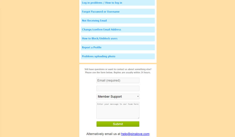 PinaLove-gebruikersvragen