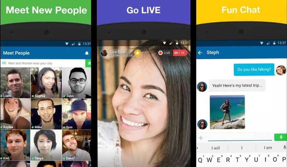 L'interface du site Web