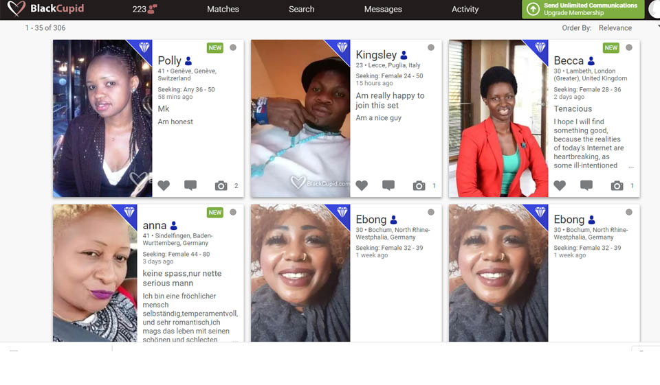 Interface BlackCupid