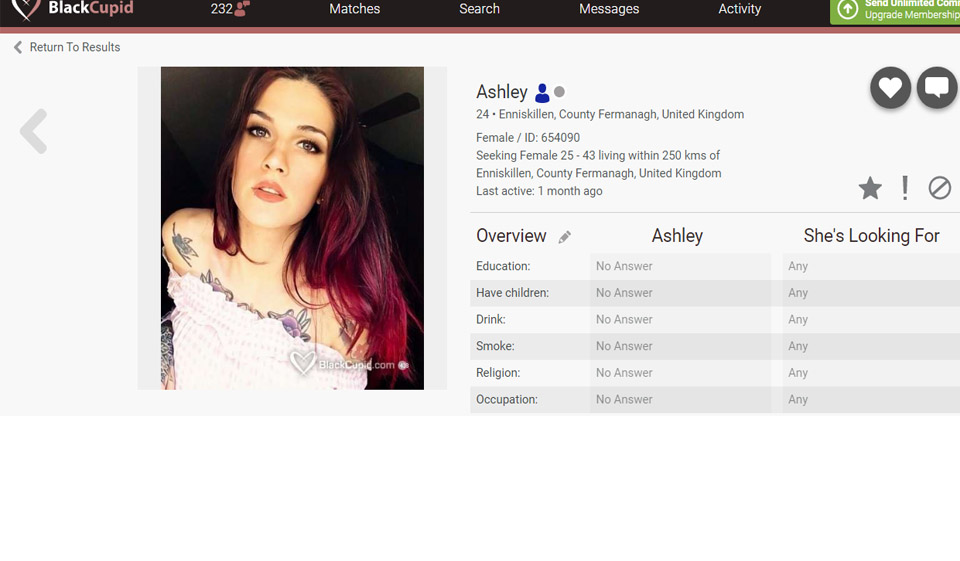 Inscription à BlackCupid