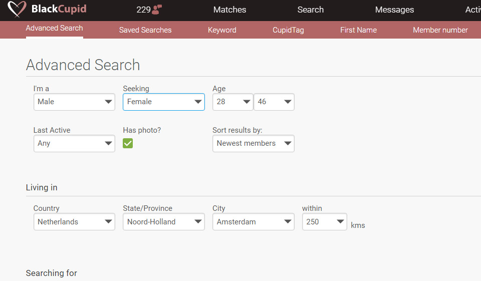 Recherche BlackCupid