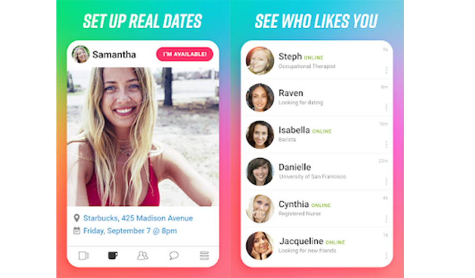 Opciones de la aplicación Clover Dating