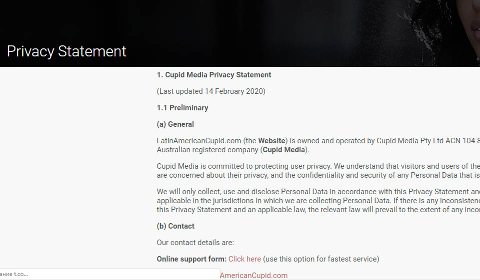 LatinAmericanCupid support