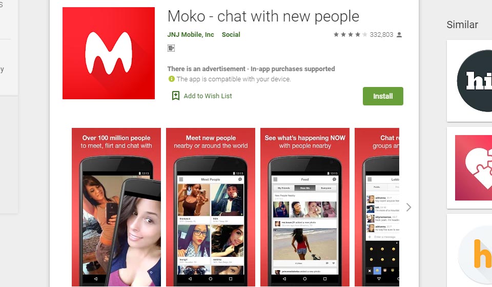 Mocospace mobiele versie