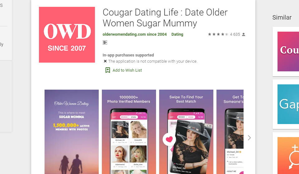 Older Women Dating Search