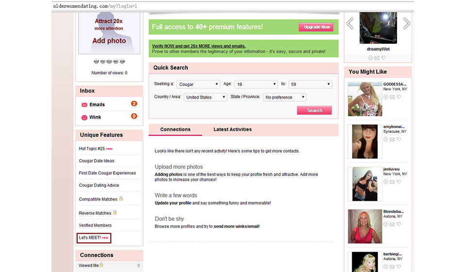 Older Women Dating Filters