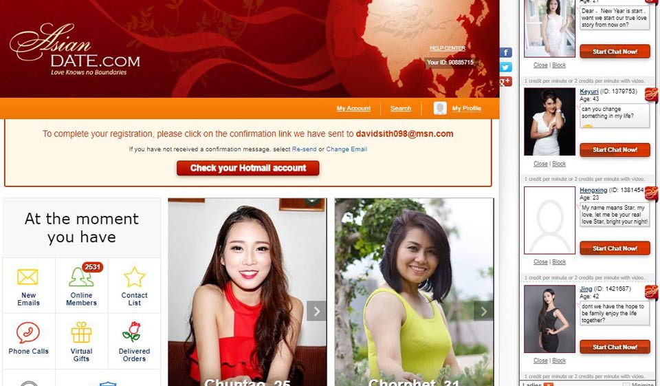 AsianDate interface