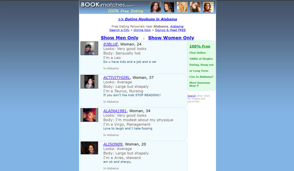 Bookofmatches Review: A free dating site with great user base