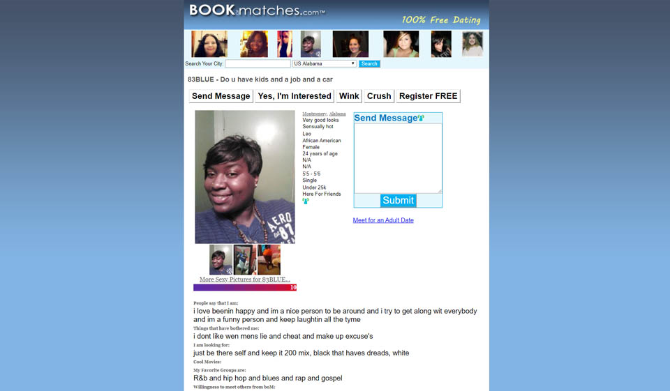 Bookofmatches Review: A free dating site with great user base