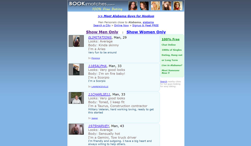 Bookofmatches Review: A free dating site with great user base