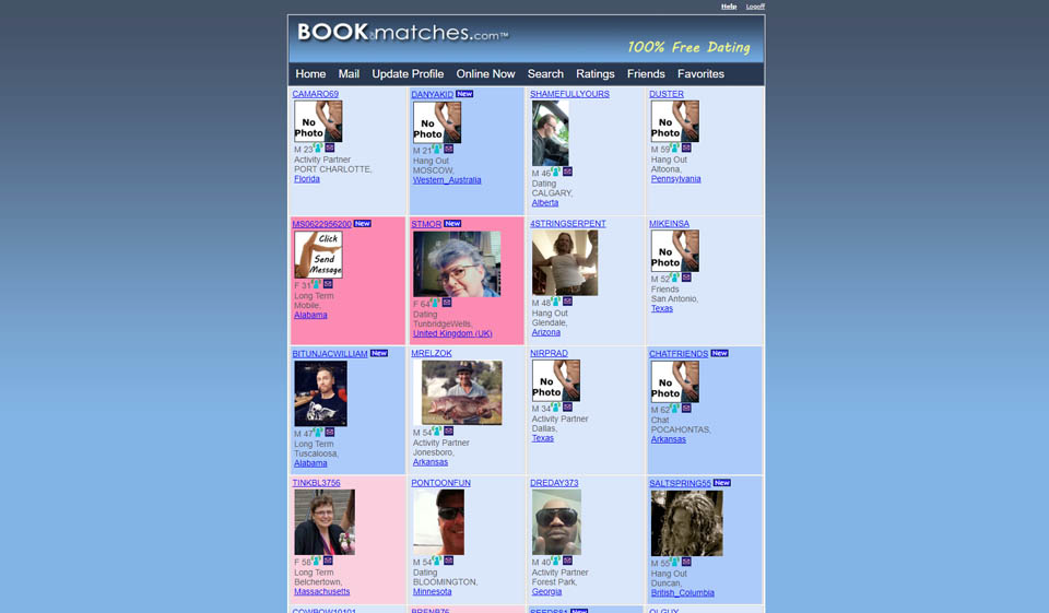 Bookofmatches Review: A free dating site with great user base