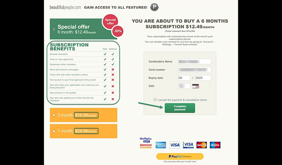  BeautifulPeople Price