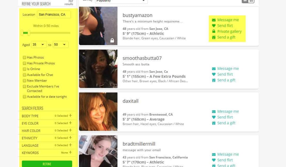 Searching Options and Filters at Cougar Life
