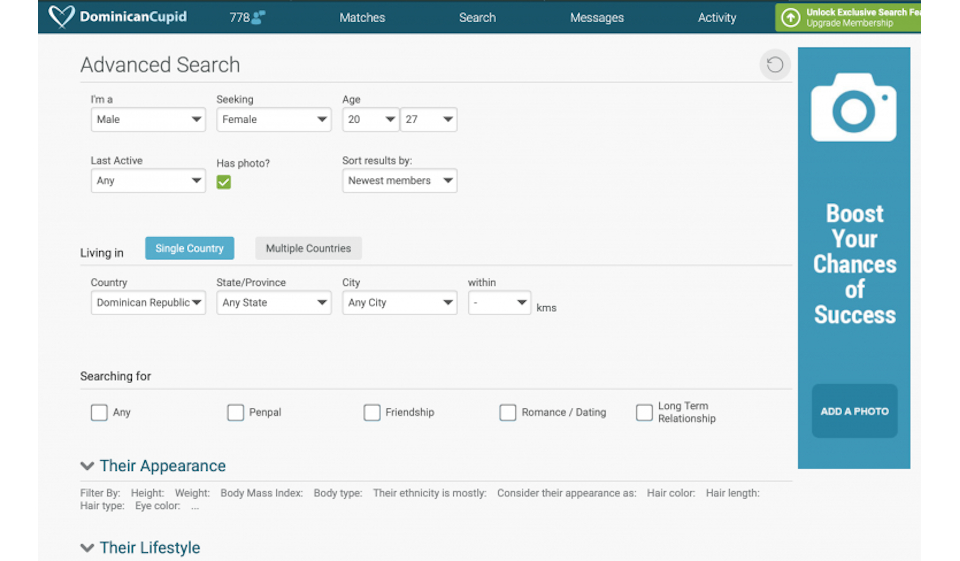 DominicanCupid Features