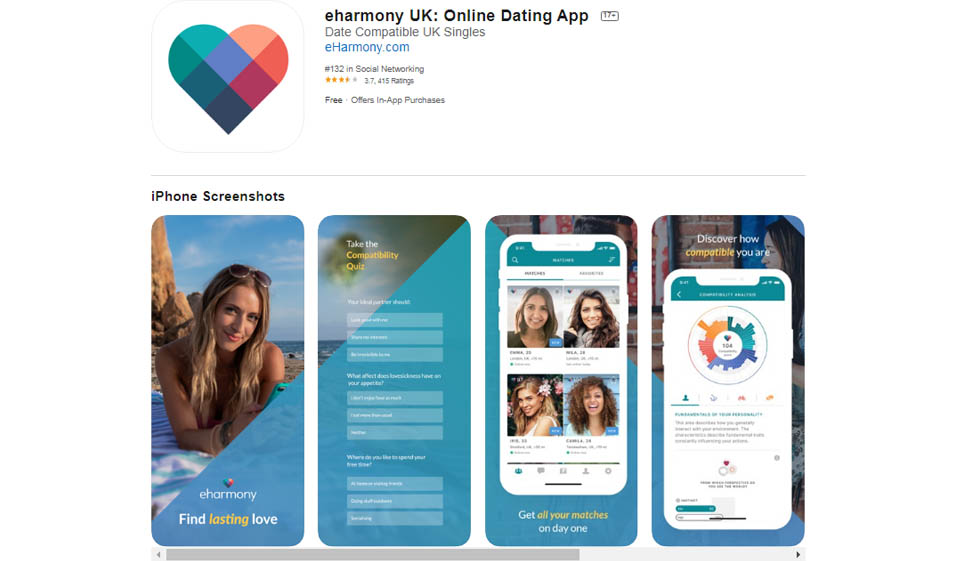 Opciones de eHarmony