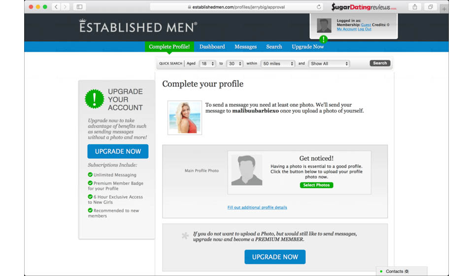 Konta założonych mężczyzn