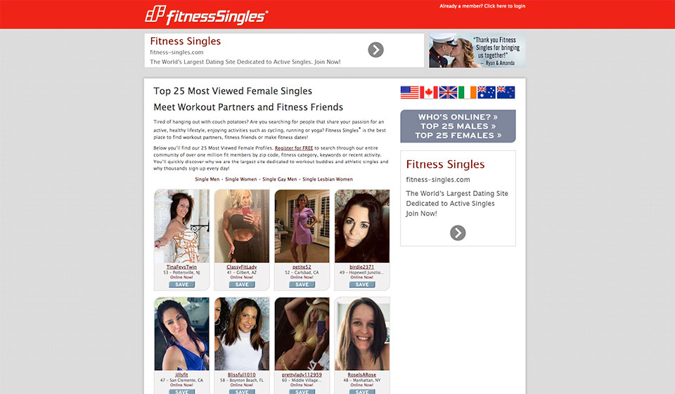 FitnessSingles revisión