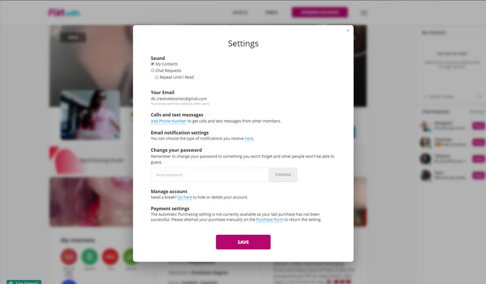 FlirtWith Communication Methods