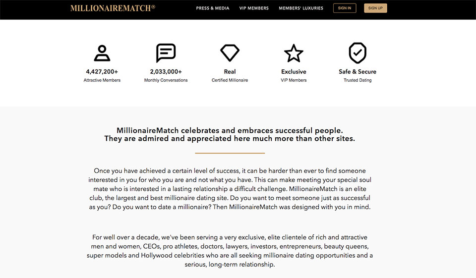 MillionaireMatch Accounts