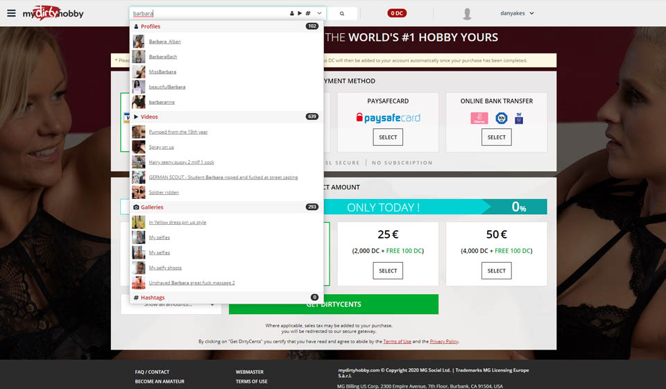 Recherche MyDirtyHobby