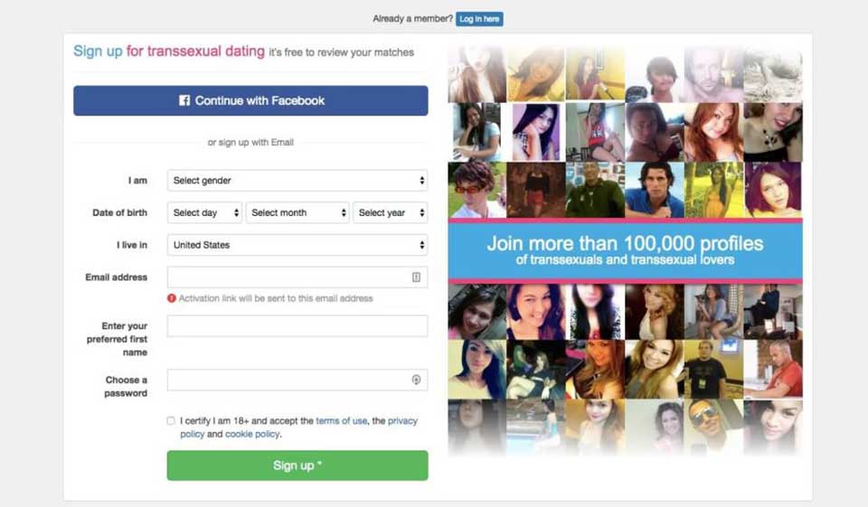 MyTranssexualDate Options