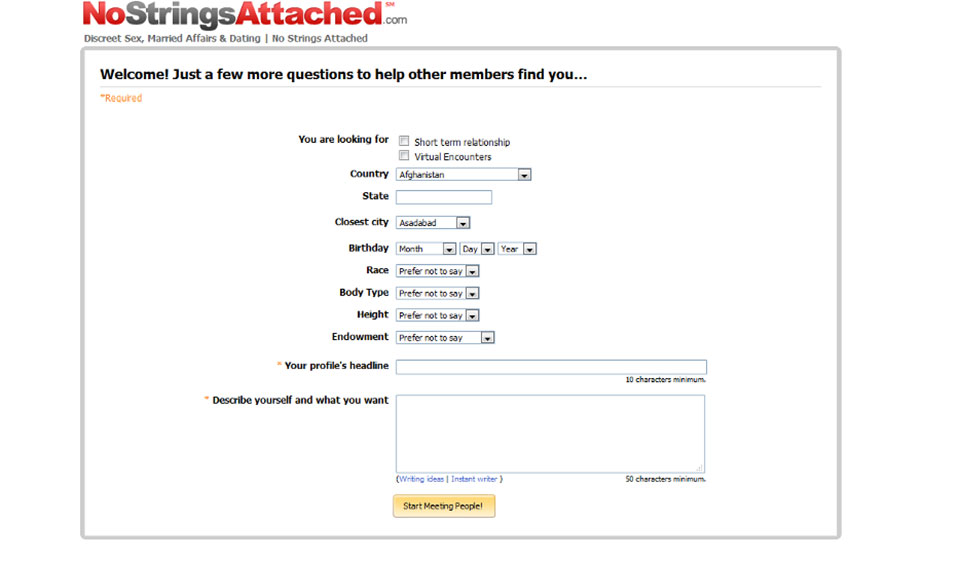 No Strings Attached Search