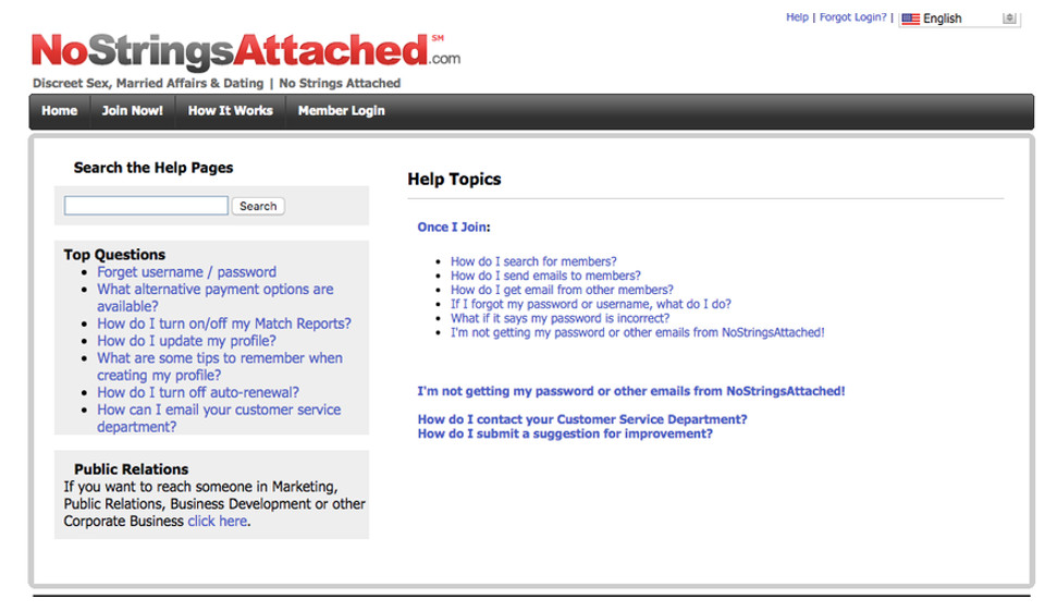 No Strings Attached Support