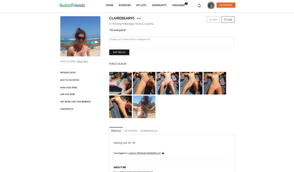 Nudist Friends Accounts