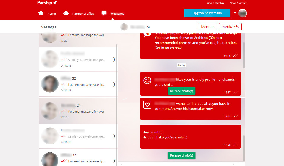 Parship Mobile Search