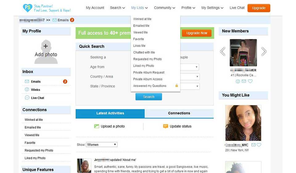 How much is dating on PositiveSingles?