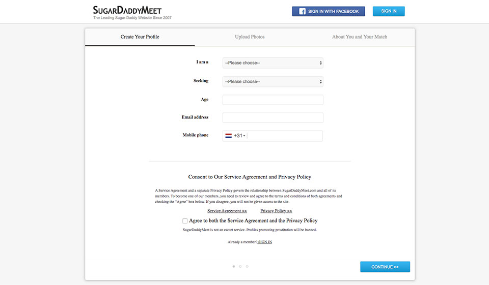 Sugardaddymeet Partner search