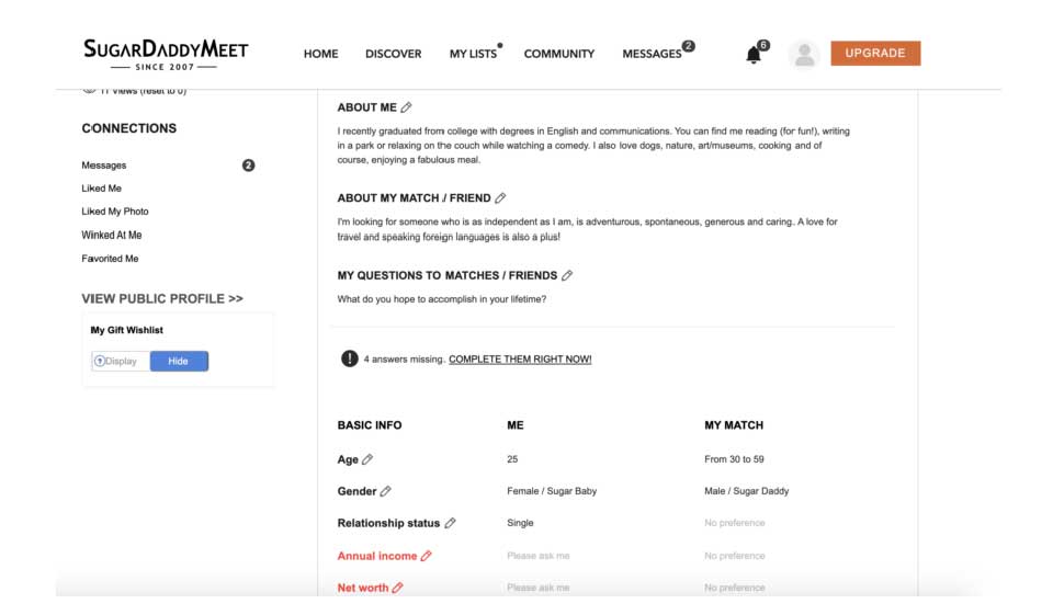 Sugardaddymeet methods