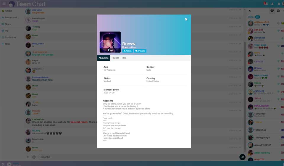TeenChat soghluaiste