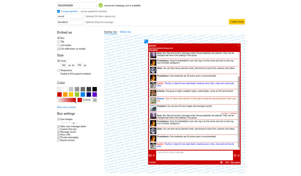 Chatango.com Ortak arama