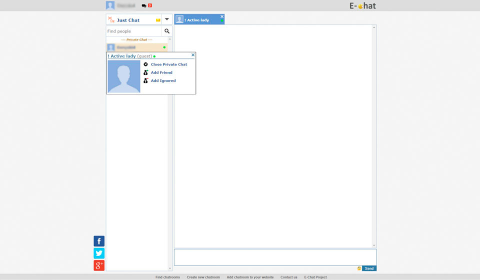 E-chat Website and mobile version