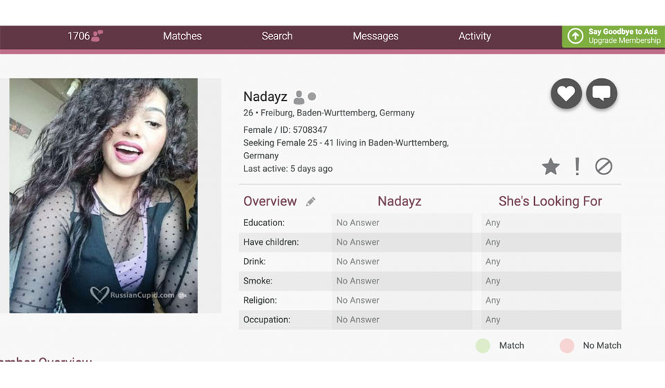 RussianCupid Partnersøkealternativer