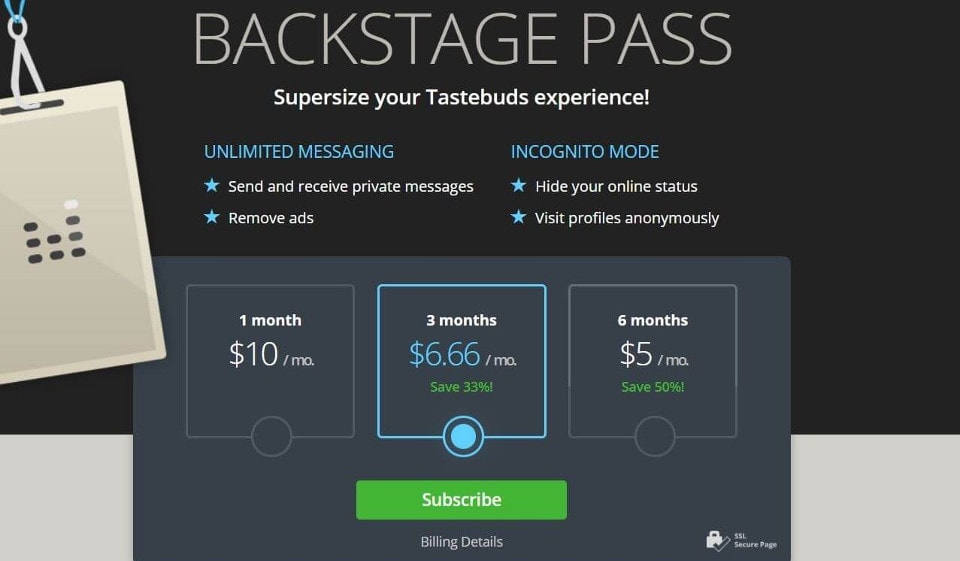 Tastebuds Partner Search