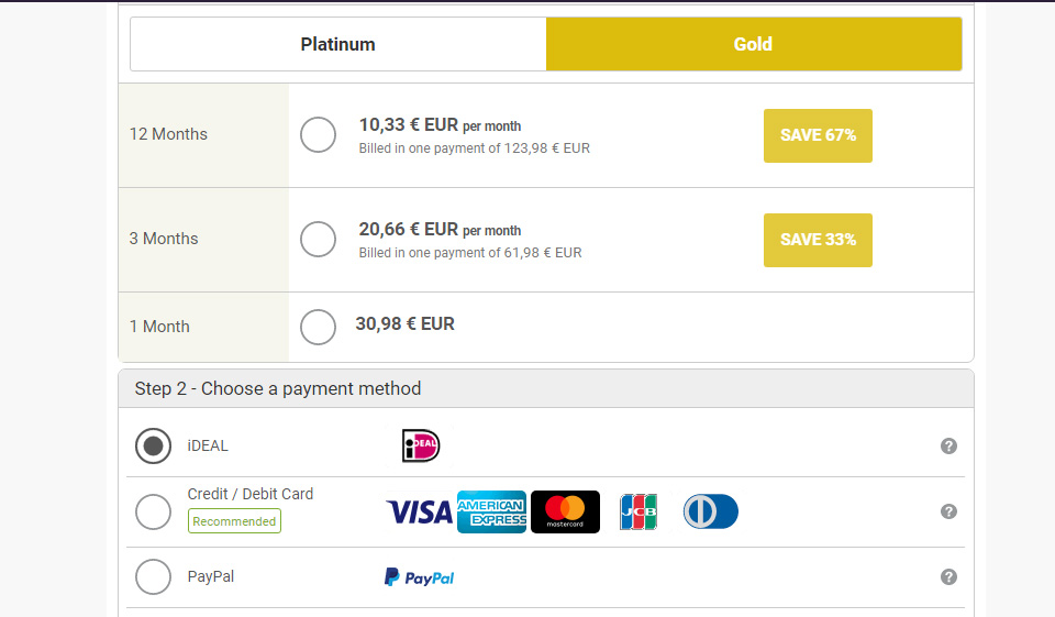 Membership Price and Payment Methods