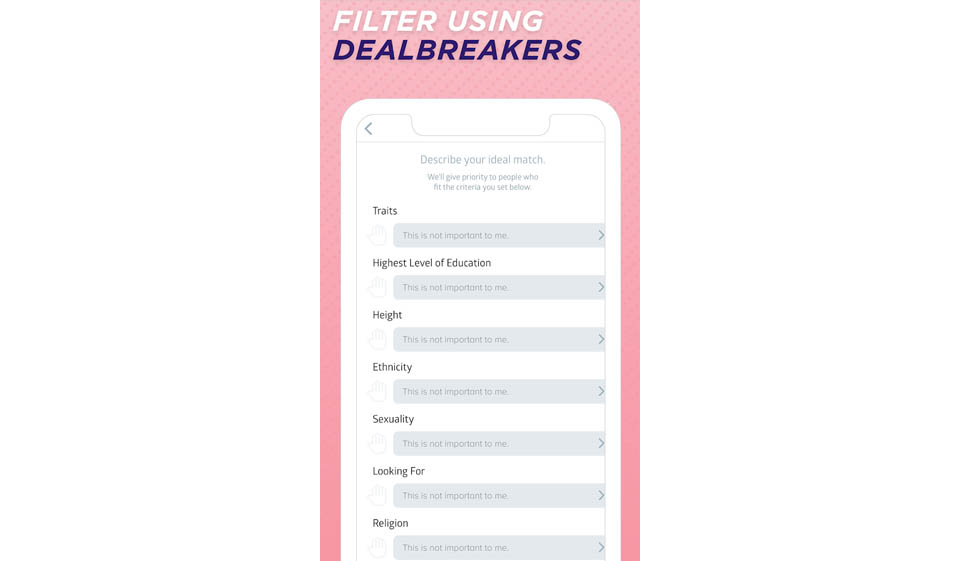 Căutând opțiuni și filtre la SweetPea