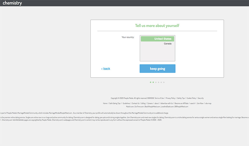 Interface du site Web et de l'application, inscription