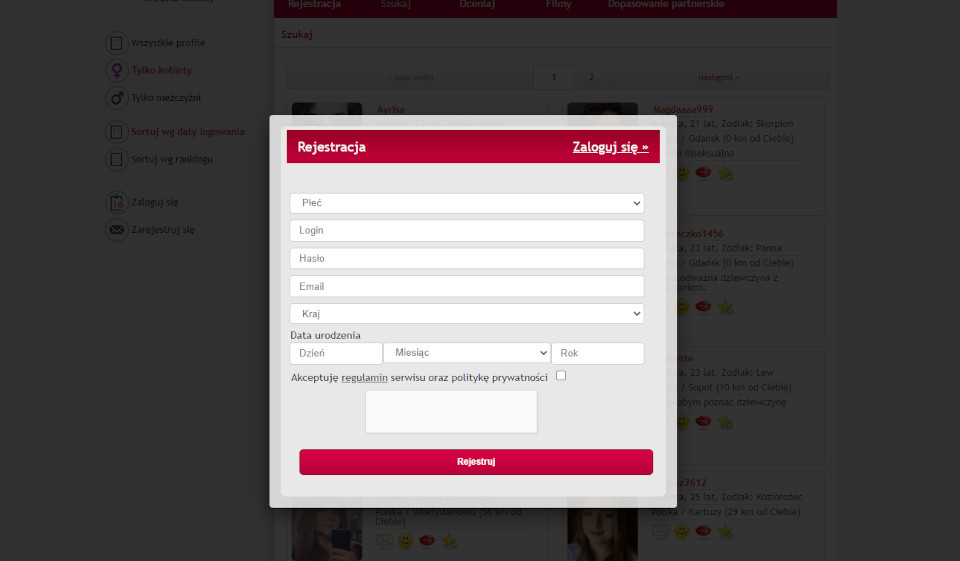 Strona, aplikacja, użytkowanie i rejestracja na Buziak.pl
