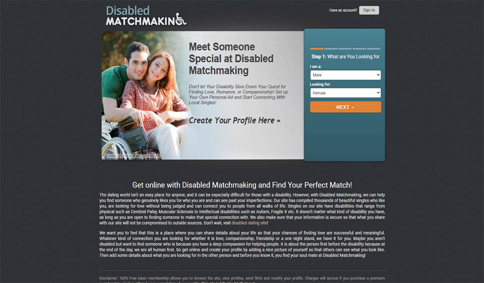 Disabled Matchmaking (Web)