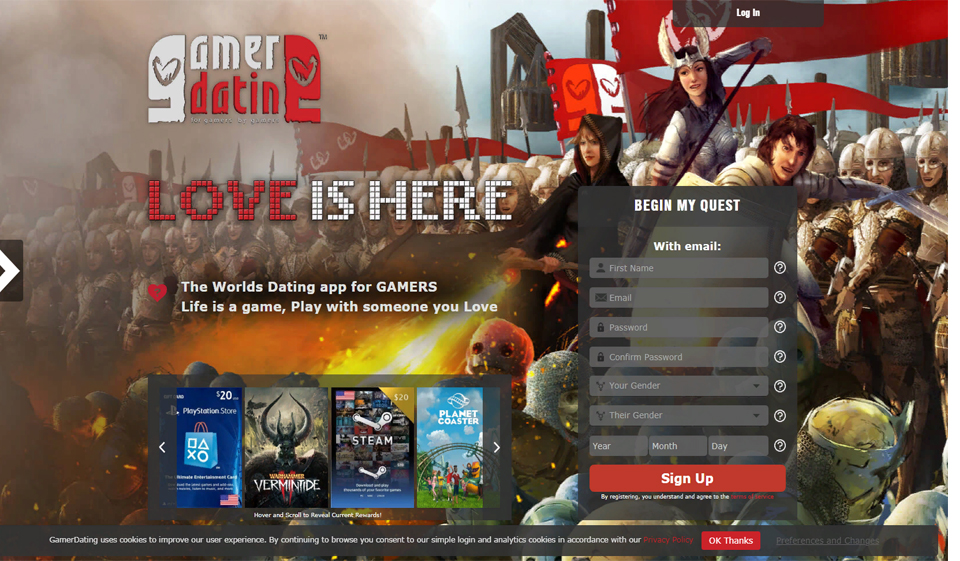 Gamer Dating (no mobile application available)