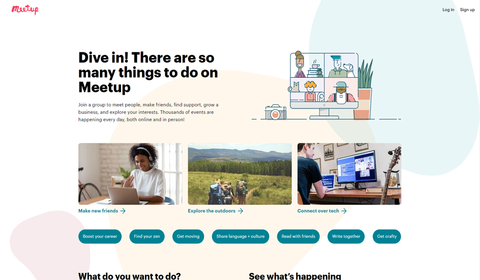 Meetup (Android, iOS, Web)