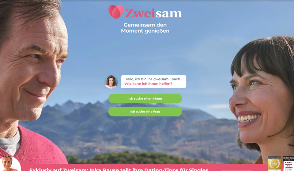 Zweisam – das Dating-Portal für ältere Singles