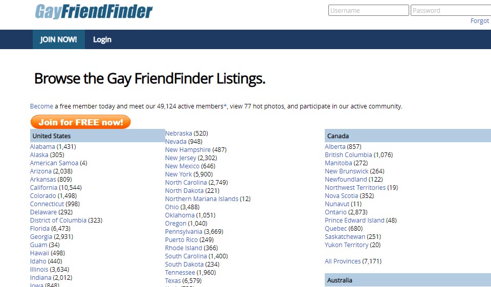 GayFriendFinder (desktop): date or socialize