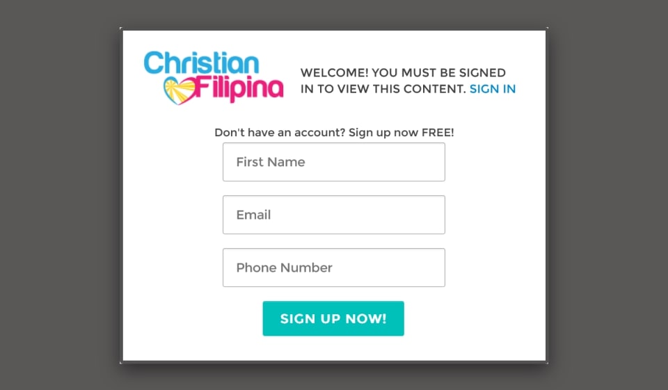 Suchoptionen und Filter bei Christian Filipina